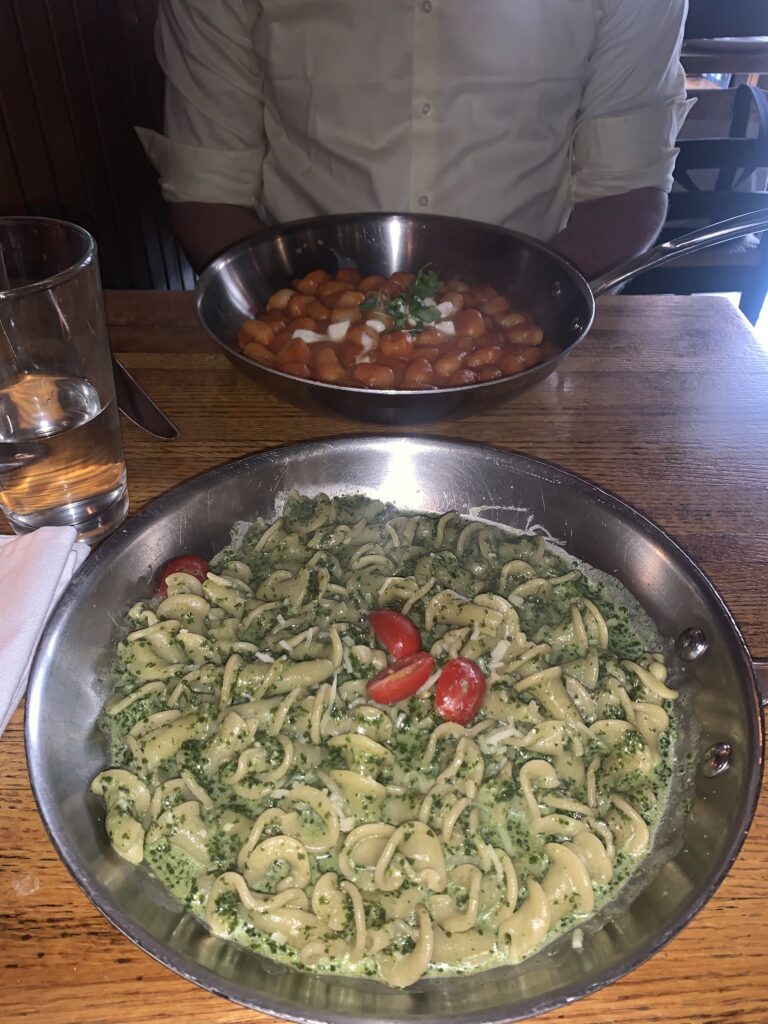 Pasta in the North End in Boston