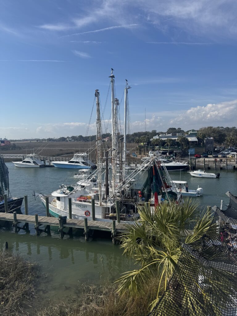 Fishing boat at Saltwater Cowboys in Mount Pleasant in Charleston