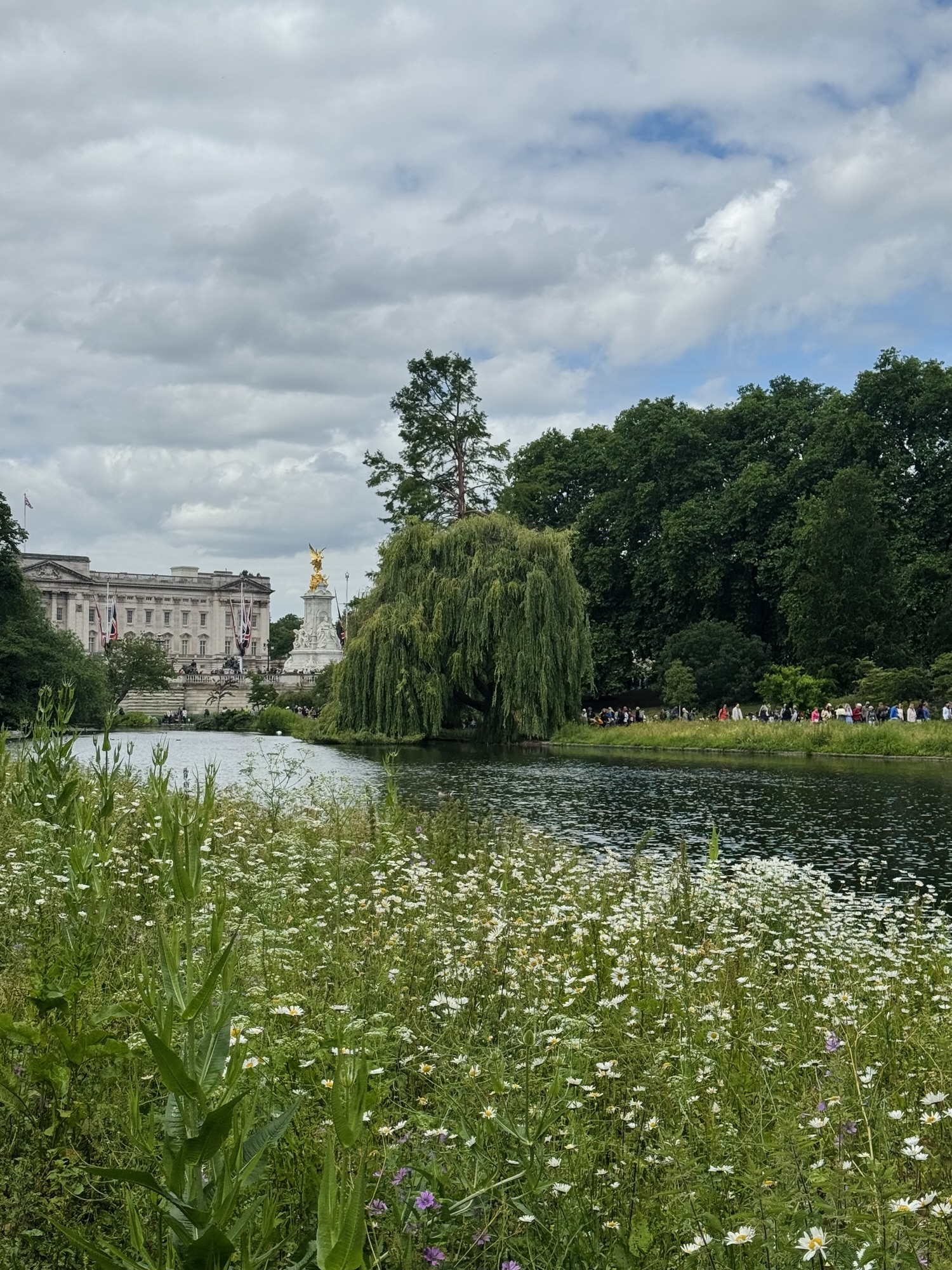 Buckingham Palace with St. James Park Greenery.