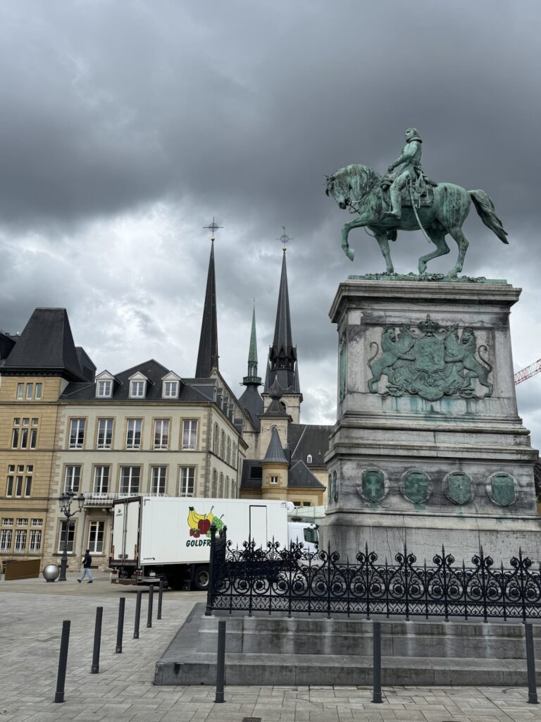 Place Guillaume II and Notre Dame Cathedral in Luxembourg