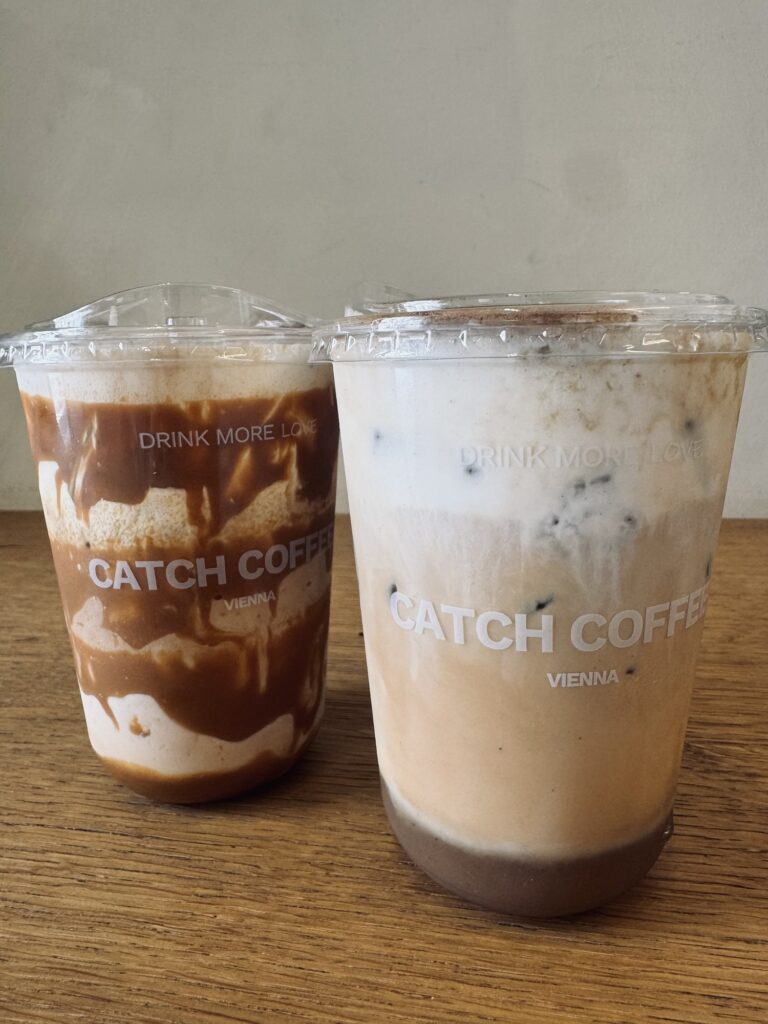 Catch Coffee iced lattes in Vienna