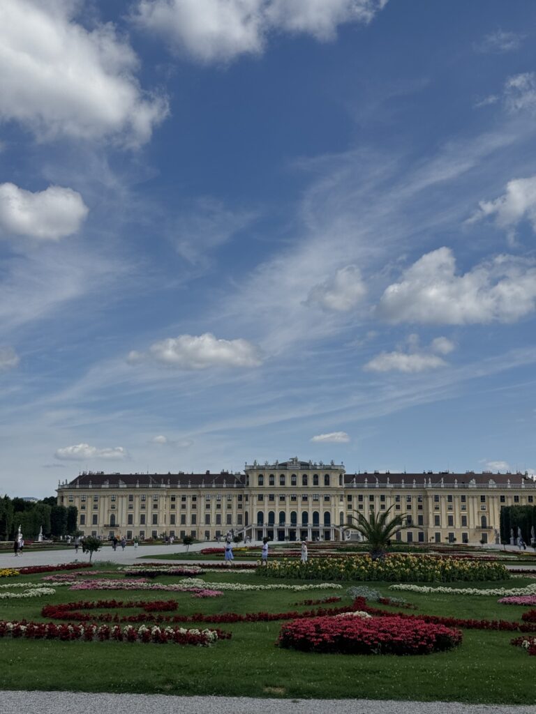 Schönbrunn Palace gardens in Vienna Austria