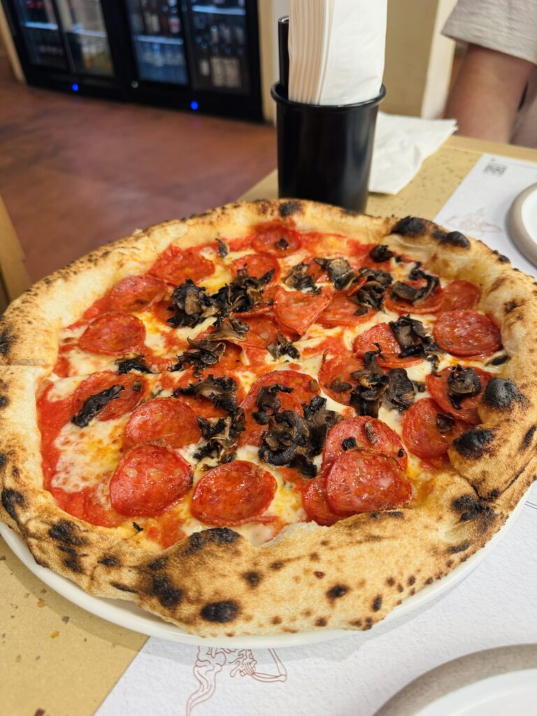 Pepperoni and Mushroom pizza from Granello Pizza