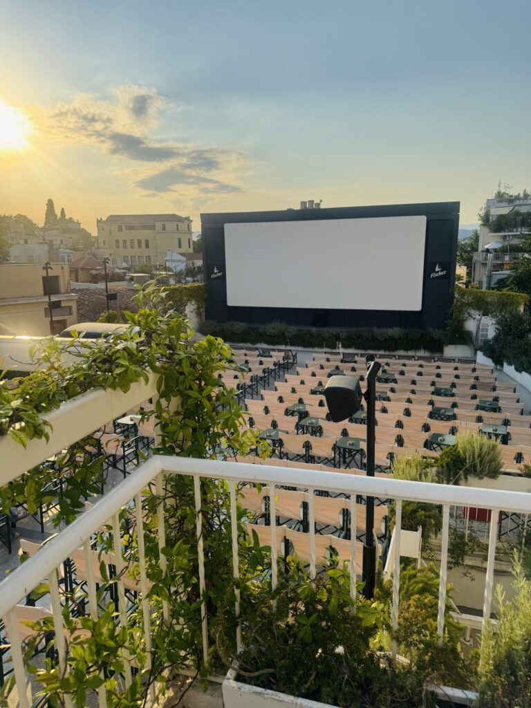 Cine Paris at sunset