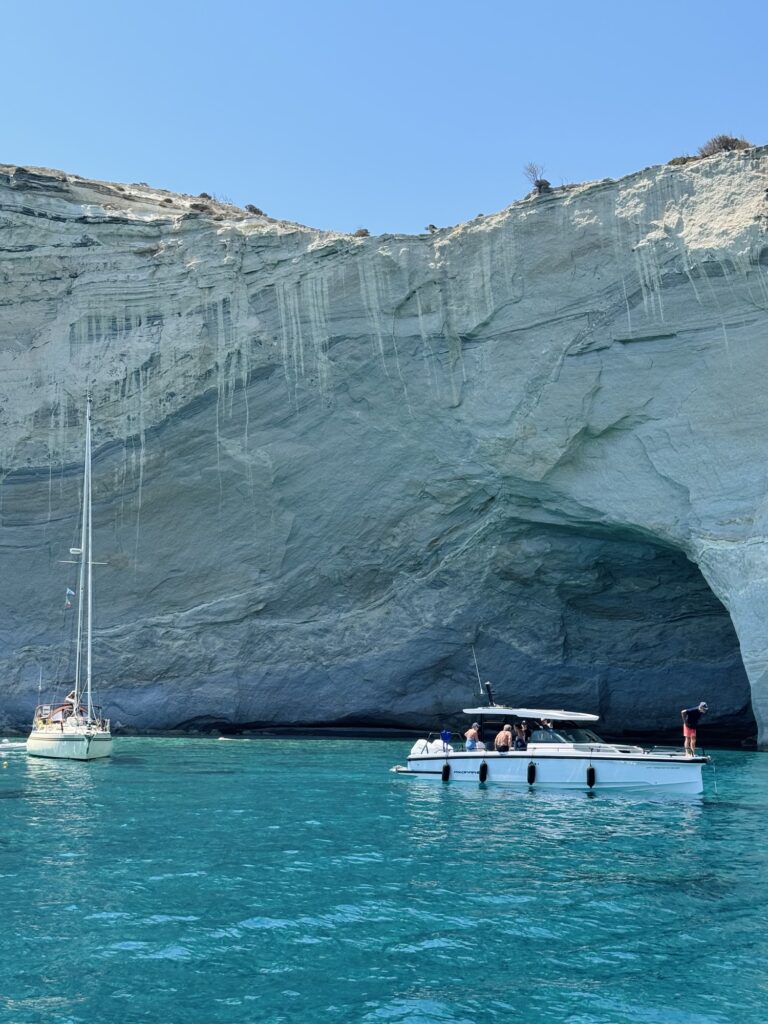 Kleftiko bay in Milos Greece