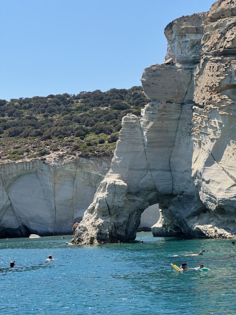 Kleftiko Bay in Milos Greece