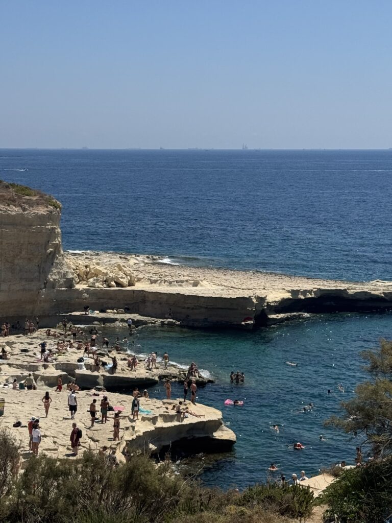 Busy St. Peters Pool in Malta