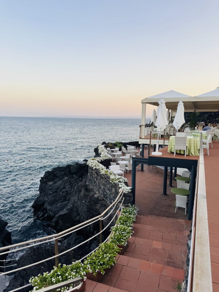 Eastern Sicily restaurant on cliffside