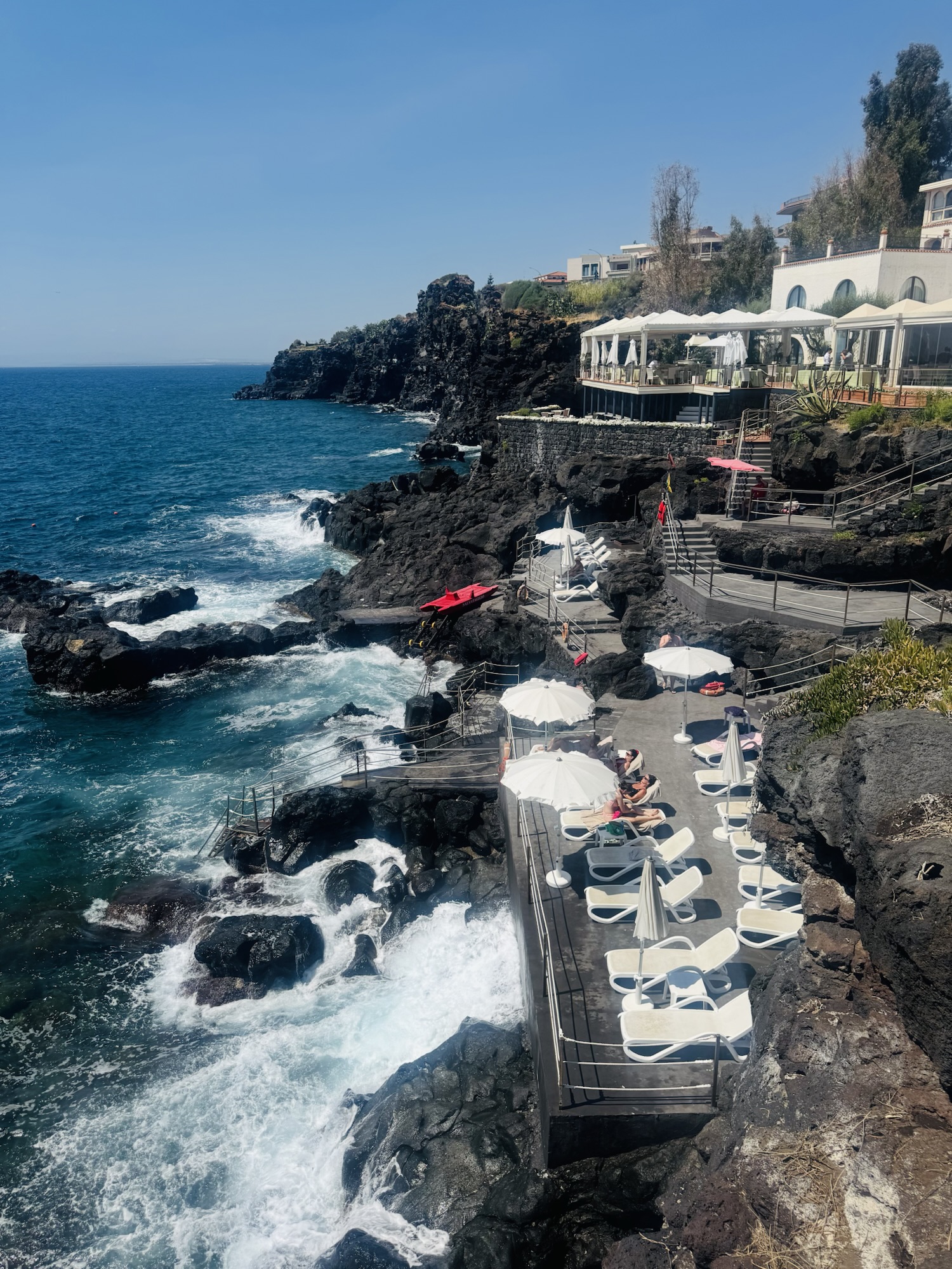 The east coastline of sicily near Catania