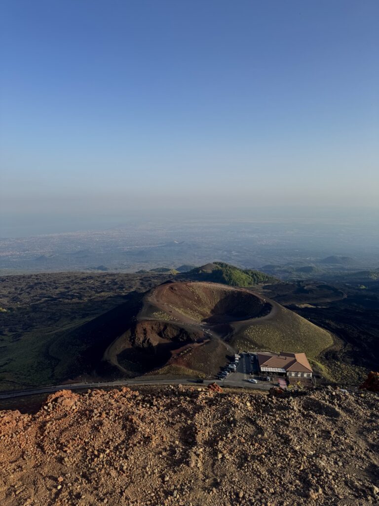 Volcano crater in Mount Etna