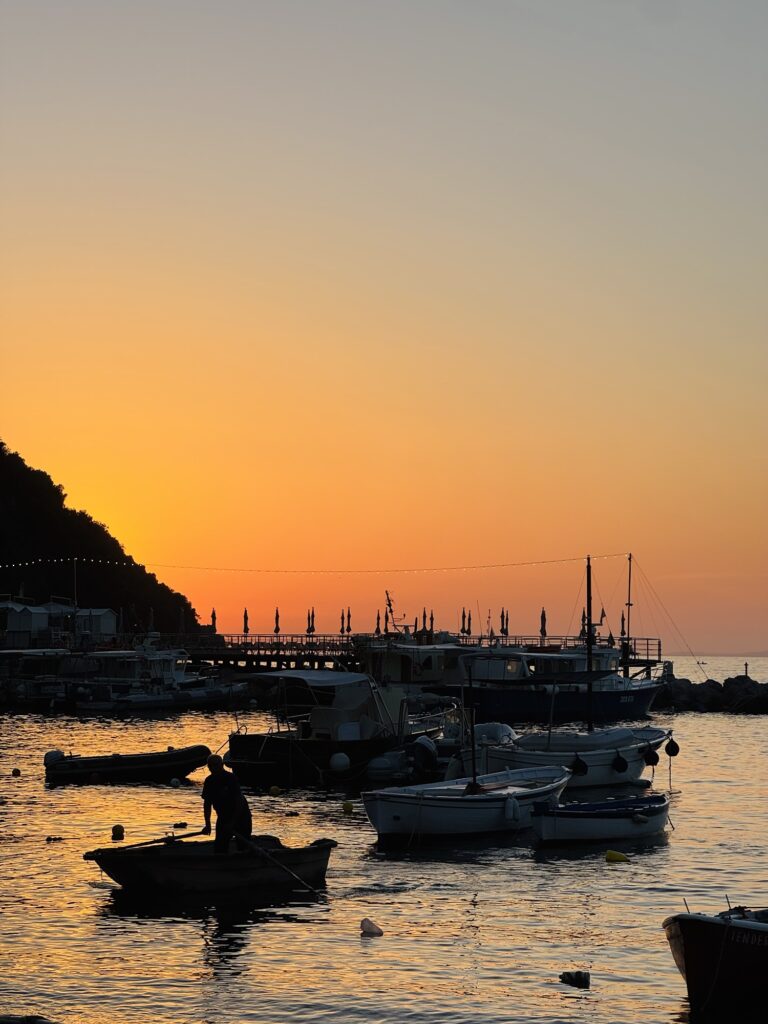 Marina Grande in Sorrento at sunset
