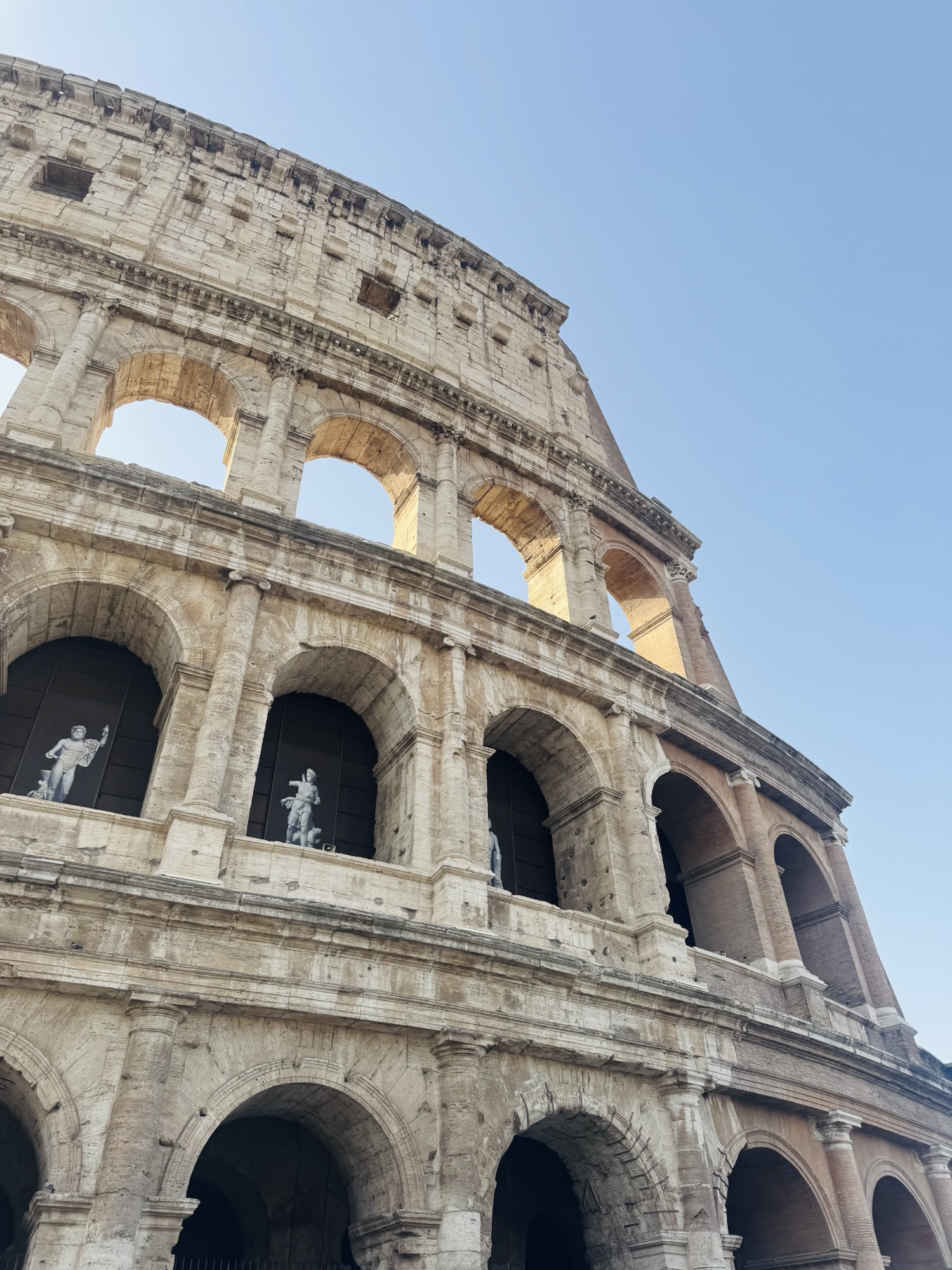 Exterior of the colosseum in Rome