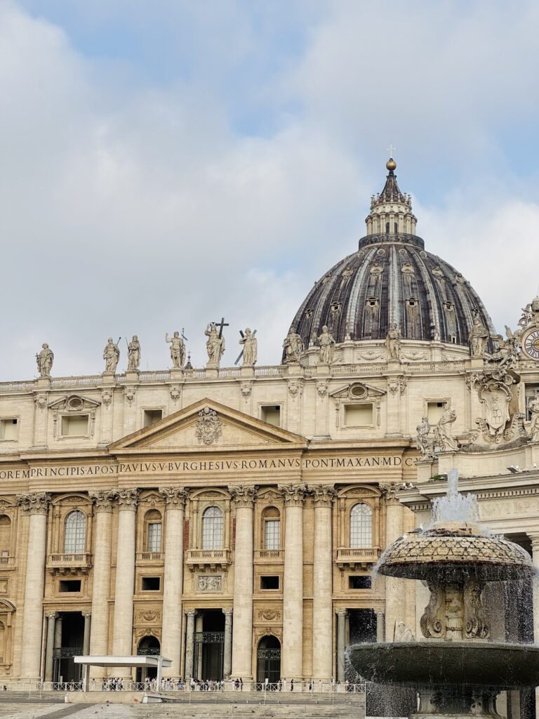 The exterior of St. Peter's Basilica in Vatican City