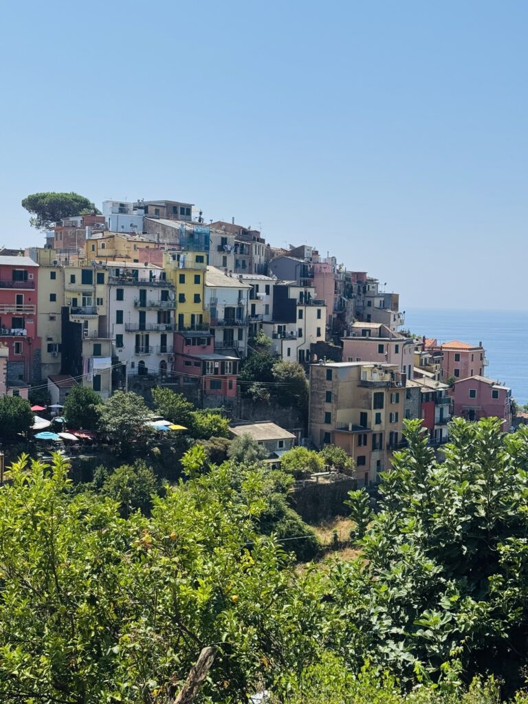 Corniglia in Cinque Terre from a distant view