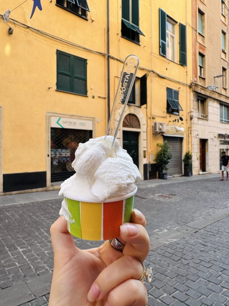 Lemon Gelato in Genoa Italy