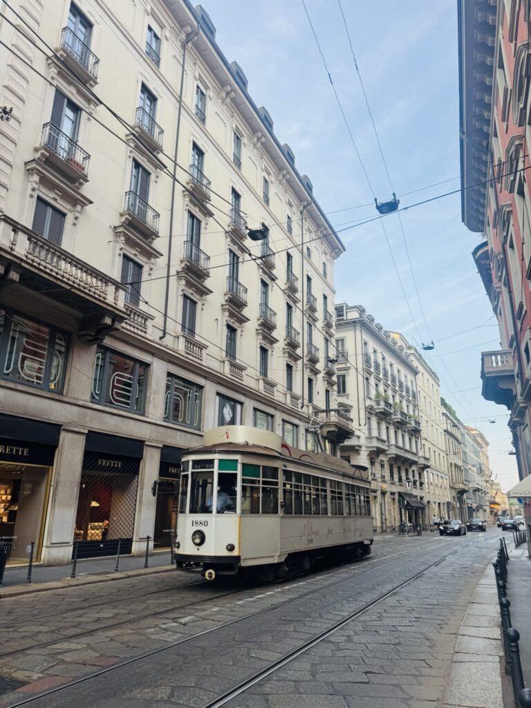 Tram in Milan Italy